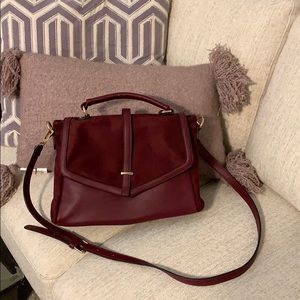 Burgundy messenger crossbody